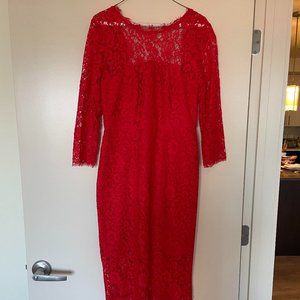 J. Crew Red Lace Dress